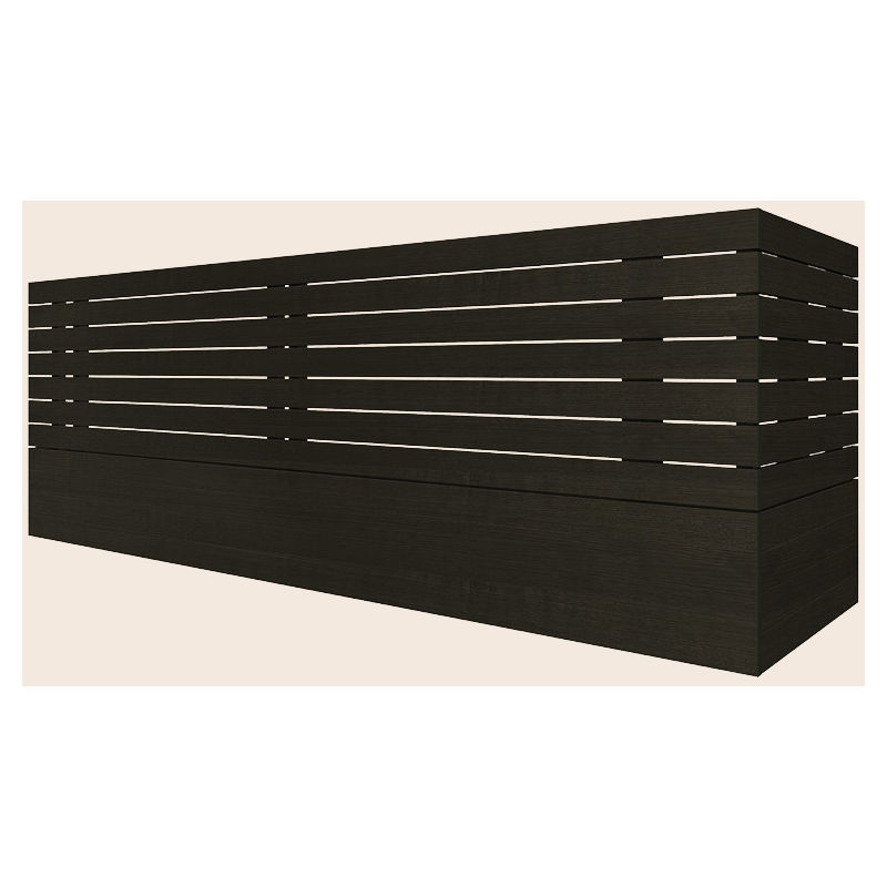 ベランダ手すりモダンパネル 横格子面材 ナチュラルスタイル