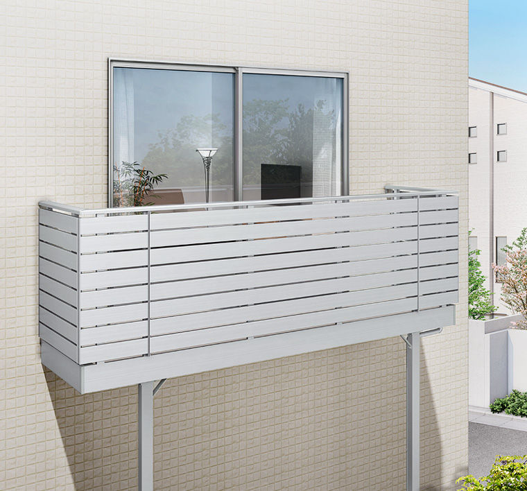 Sｽﾀｲﾙ_横格子面材_柱建て式_ﾅﾁｭﾗﾙｼﾙﾊﾞｰ