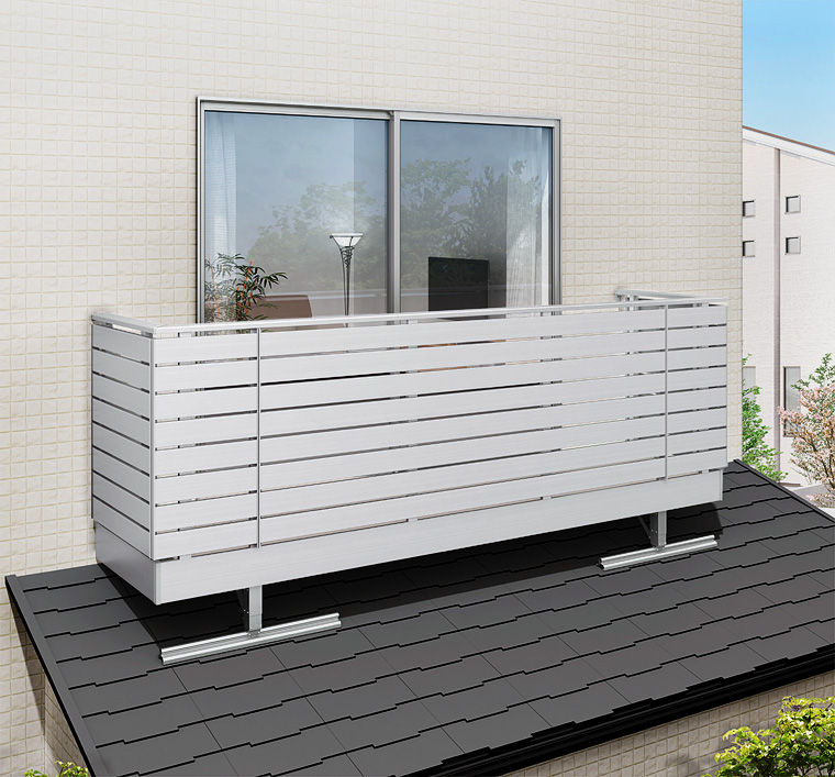 Sｽﾀｲﾙ_横格子面材_屋根置き式_ﾅﾁｭﾗﾙｼﾙﾊﾞｰ