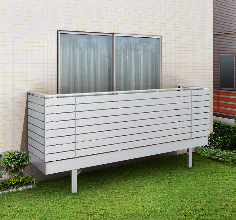 Sｽﾀｲﾙ_横格子面材_1階設置式_ﾅﾁｭﾗﾙｼﾙﾊﾞｰ