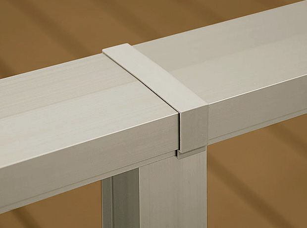 ﾓﾀﾞﾝﾃﾞｯｷﾌｪﾝｽ_笠木中間部ｶﾊﾞｰ_ｼｬｲﾝｸﾞﾚｰ