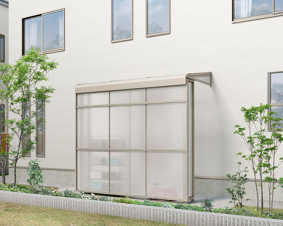 ﾊﾟﾈﾙﾀｲﾌﾟ_F型_袖壁仕様600ﾀｲﾌﾟ_1.5間4尺_ｼｬｲﾝｸﾞﾚｰ