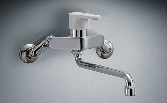 LIXIL_壁付シングルレバー水栓_ノルマーレ・エコハンドル
