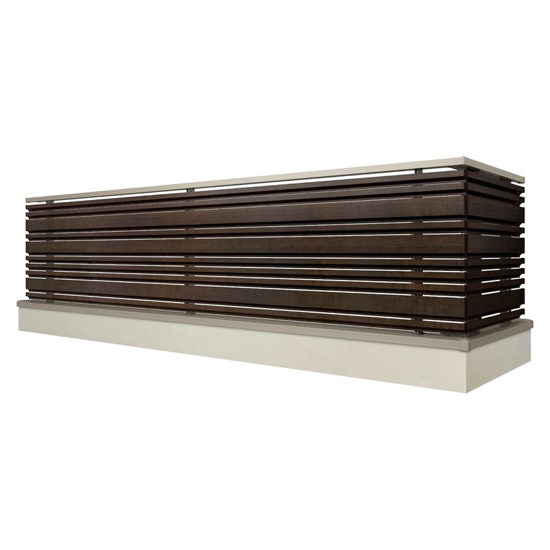 ベランダ手すりモダンパネル 横格子ルーバーランダムアレンジ