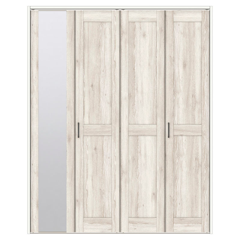 ラシッサDパレット クローゼットドア 折れ戸 レールタイプ ミラー付