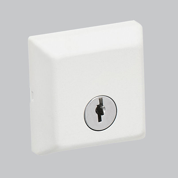 把手_ｽｸｴｱJ+角型ｼﾘﾝﾀﾞｰ錠_ﾌﾟﾚｼｬｽﾎﾜｲﾄ