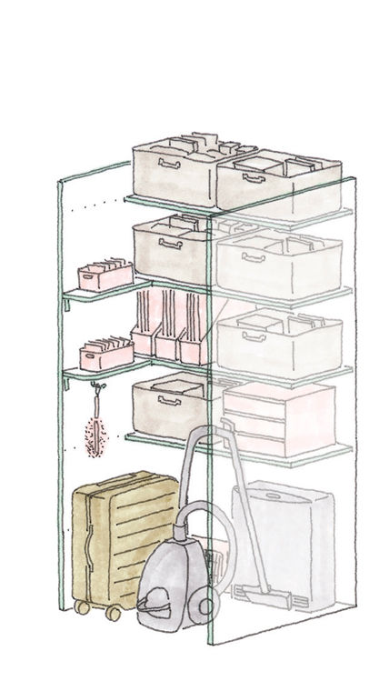 CT601_物入れﾀｲﾌﾟ_L字使いの棚の物入れ