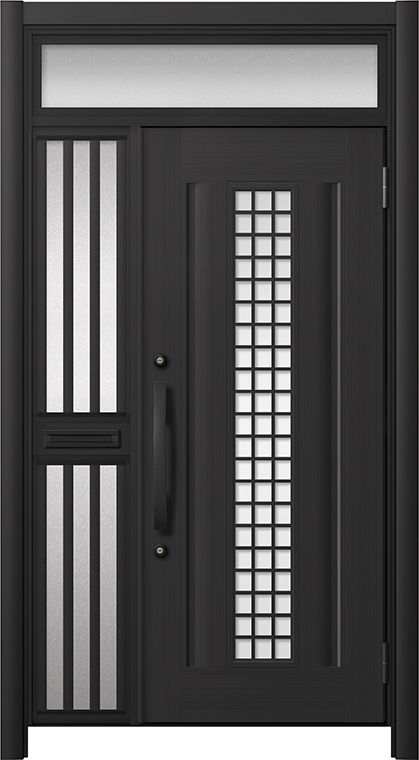 C20N型_片袖飾りﾗﾝﾏ付中桟付ﾎﾟｽﾄ付_ﾏｯﾄﾌﾞﾗｯｸ