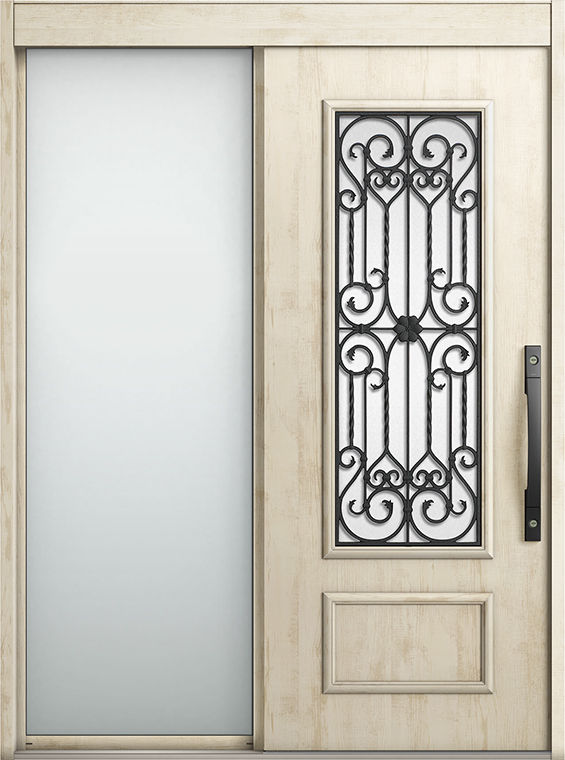 LIXIL | 玄関引戸 | エルムーブ2・エルムーブ2防火戸 | バリエーション | ドアデザイン | L63型 | エクリュアイボリー