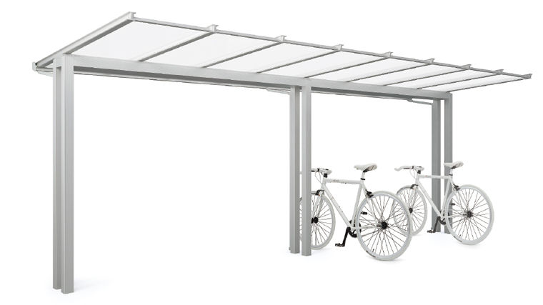 AR-A型(600N_㎡)_基本_単体60型_標準柱(ﾅﾁｭﾗﾙｼﾙﾊﾞｰF･屋根材=ﾎﾟﾘｶｰﾎﾞﾈｰﾄ板)