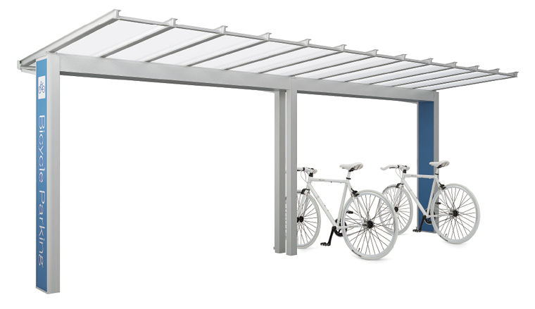 AR-A型(1500N_㎡)_基本_単体60型_標準柱+ｻｲﾝ柱(ﾅﾁｭﾗﾙｼﾙﾊﾞｰF･屋根材=ﾎﾟﾘｶｰﾎﾞﾈｰﾄ板)