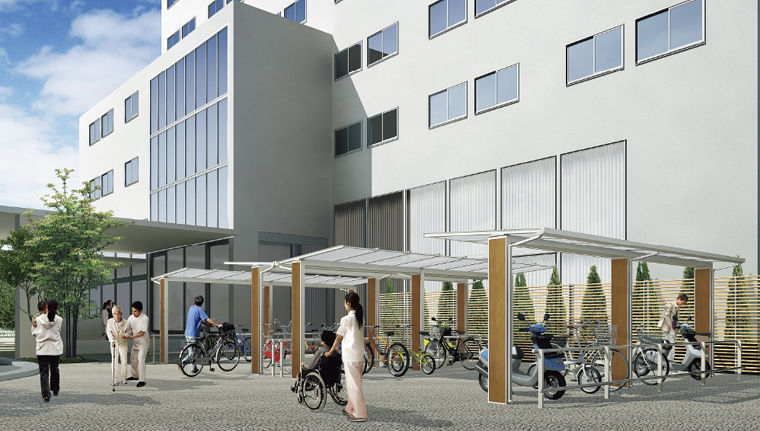 AR-A型_施工例4_病院の駐輪場に