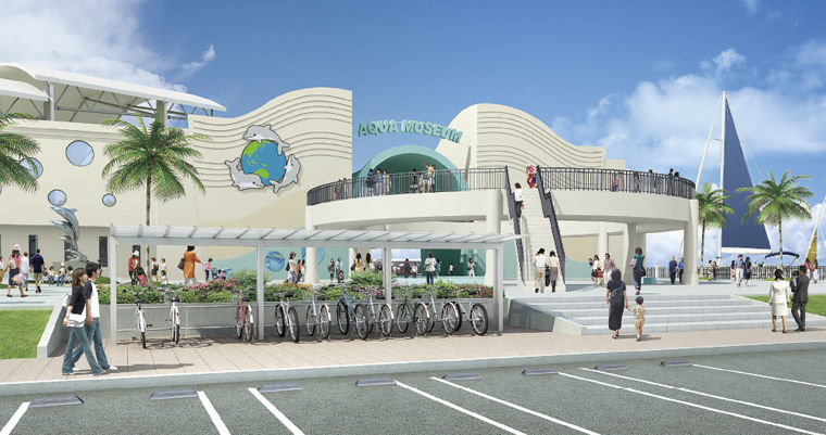 施工例5_海辺の施設の駐輪ｽﾍﾟｰｽに