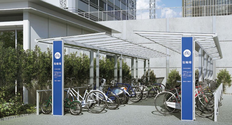 AR-A型(600N_㎡)_施工例7_駅前の駐輪場に