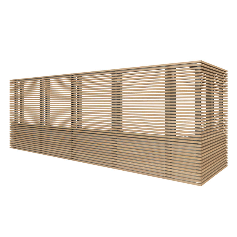 ベランダ手すりモダンパネル 20×30格子 ナチュラルスタイル