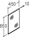 全高1,800mm用_ミラーキャビネット1面鏡(シンプルタイプ)_ショートミラー