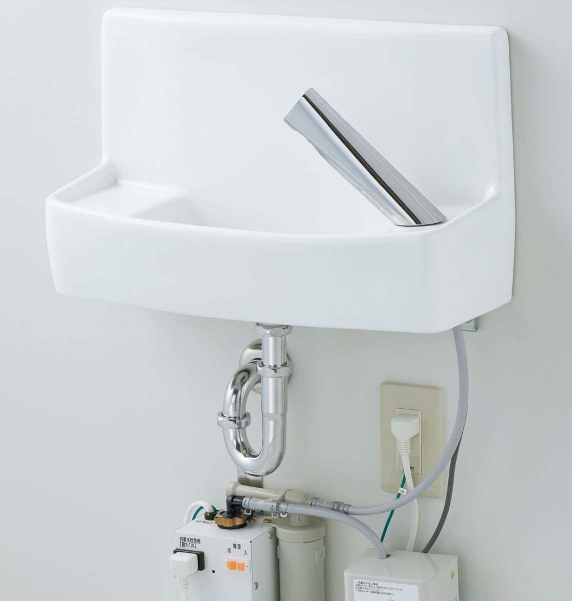 壁付手洗器(温水自動水栓・100V_整流式)