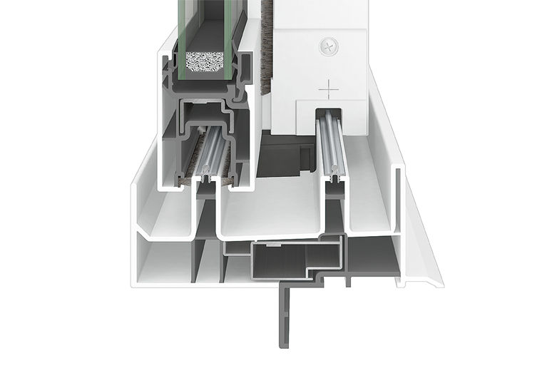 東北以南地域専用_単体引違い窓_躯体掛かり断面(S仕様)