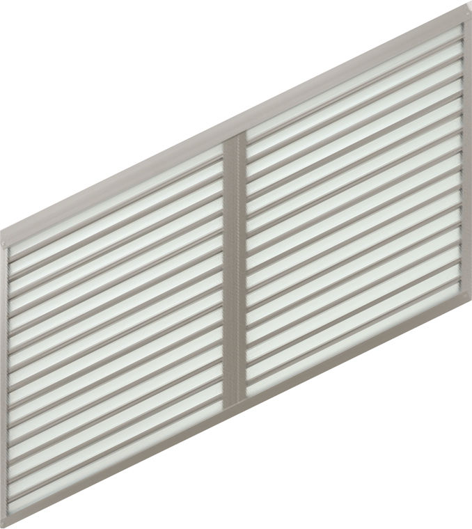 ｵﾌﾞﾘｰｸﾌｪﾝｽRA型〈採光ﾙｰﾊﾞｰﾀｲﾌﾟ〉傾斜地施工