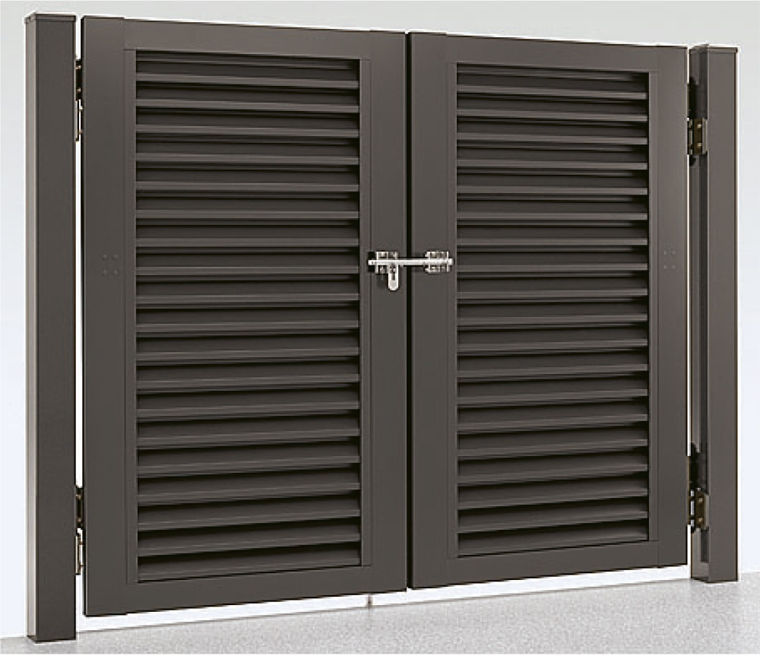 ｵﾌﾞﾘｰｸﾌｪﾝｽRB型門扉〈ｱﾙﾐﾙｰﾊﾞｰﾀｲﾌﾟ〉_W-1900×H-1500