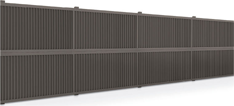 ｵﾌﾞﾘｰｸﾌｪﾝｽ_H-2357（1200-1200）_上段：RD型〈縦目隠しﾀｲﾌﾟ〉_+下段：RD型〈縦目隠しﾀｲﾌﾟ〉