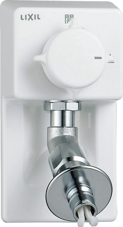 樹脂配管用緊急止水弁付埋込水栓_90°開閉ハンドル