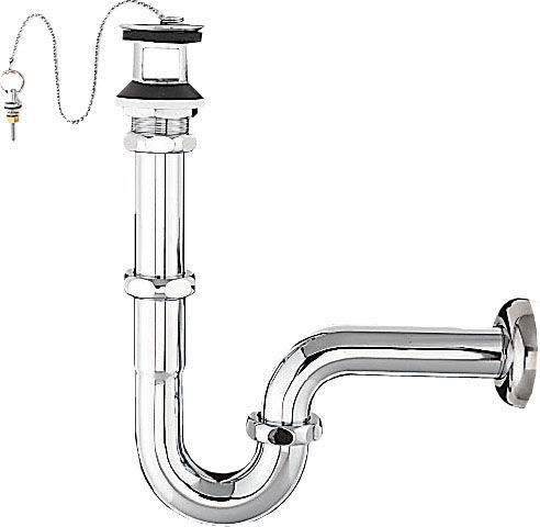排水金具(呼び径32mm)_ゴム栓式壁排水Pトラップ