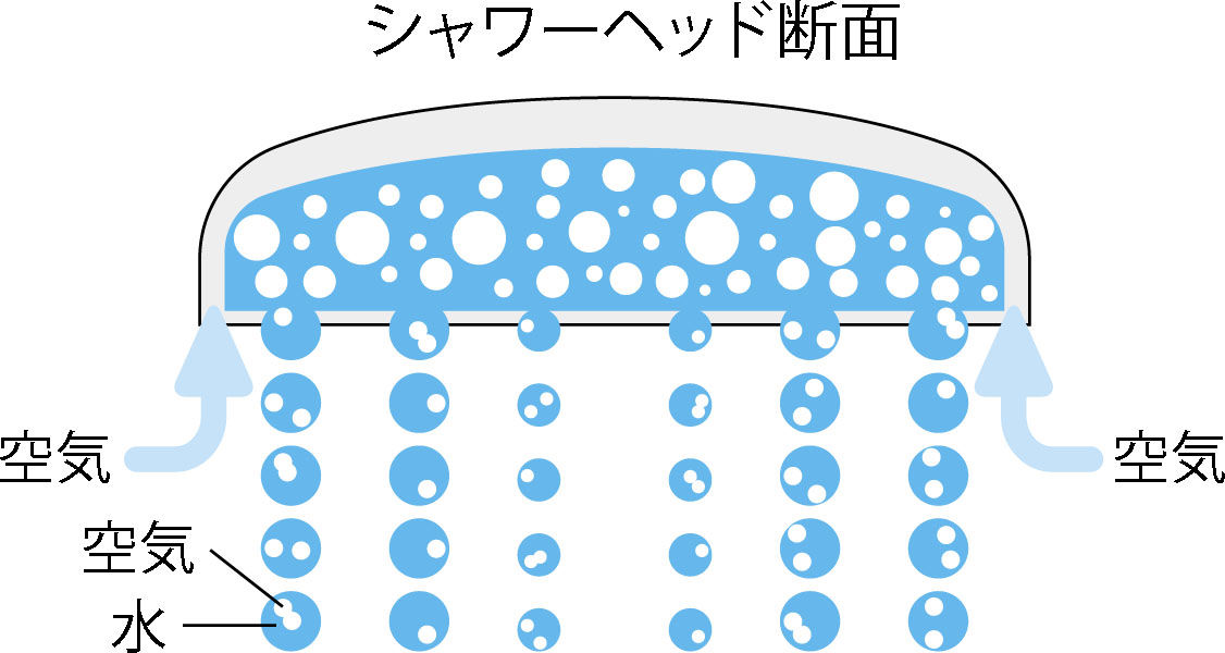 シャワーヘッド断面図