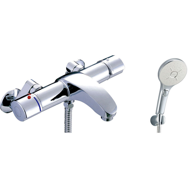 アウゼ サーモスタット付シャワーバス水栓 エコアクアスイッチシャワー