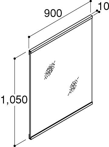 1面鏡(間口900mm)