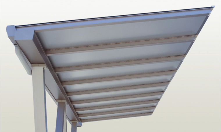 屋根材__ｱﾙﾐ樹脂複合板(不透明)使用