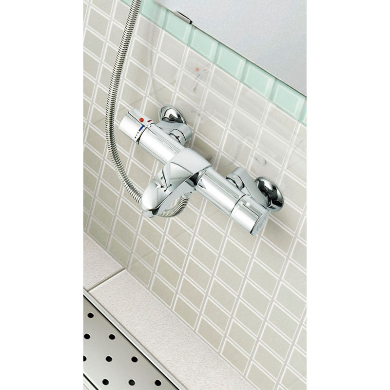 アウゼ サーモスタット付シャワーバス水栓 エコアクアスイッチシャワー