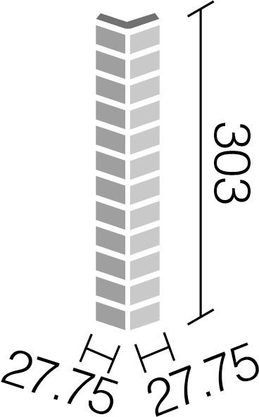 ラグジュアリーモザイクII_90°曲ネット張り_形状図