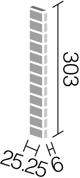ラグジュアリーモザイクII_25角(納まり役物)ネット張り_形状図