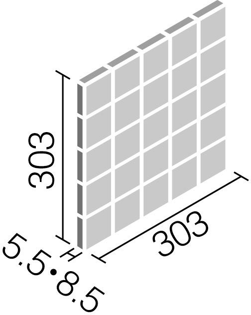 ペトラスクエア_60角ネット張り_形状図