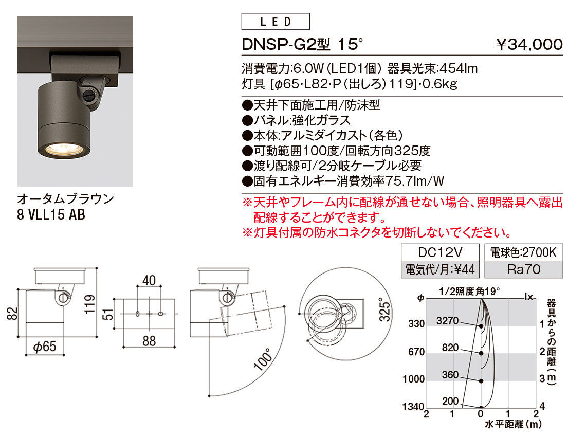 【小組】DNSP-G2型15°（ｽﾎﾟｯﾄﾗｲﾄ）_ｵｰﾀﾑﾌﾞﾗｳﾝ