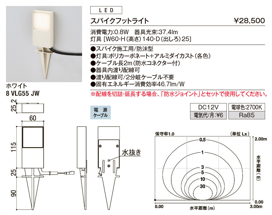 ｽﾊﾟｲｸﾌｯﾄﾗｲﾄ＿ﾎﾜｲﾄ