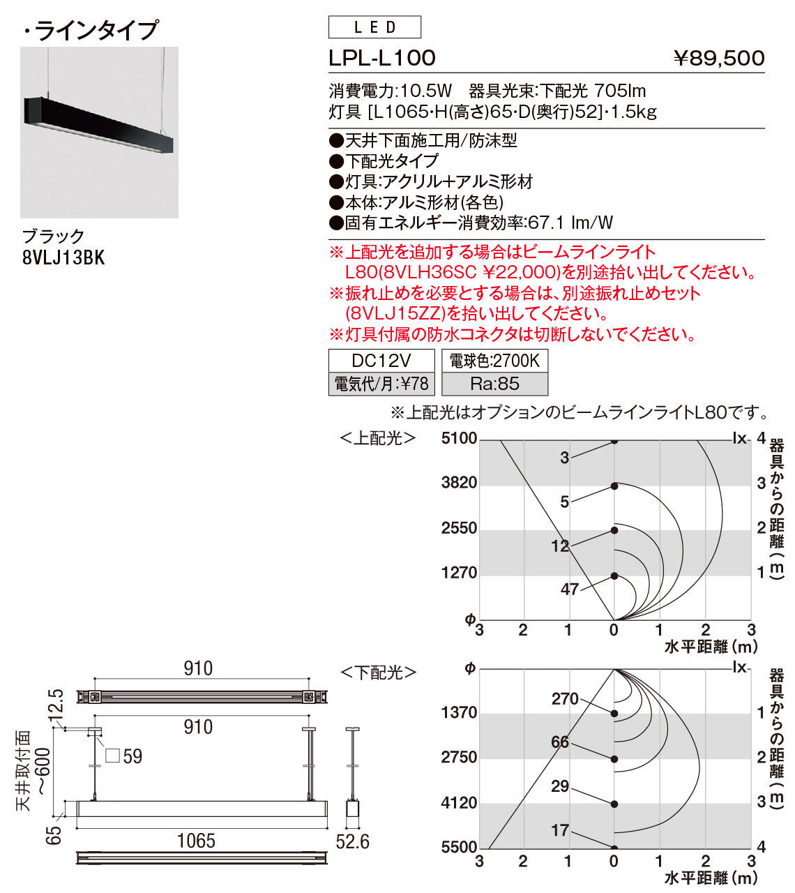 ﾗｲﾝﾍﾟﾝﾀﾞﾝﾄﾗｲﾄ＿ﾗｲﾝﾀｲﾌﾟ＿ＬＰＬ－Ｌ１００＿ﾌﾞﾗｯｸ