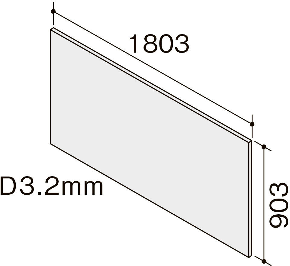 キッチンパネル_サンウォーレ_グループ1_アクリルシリーズ_フロントパネル_間口180cm