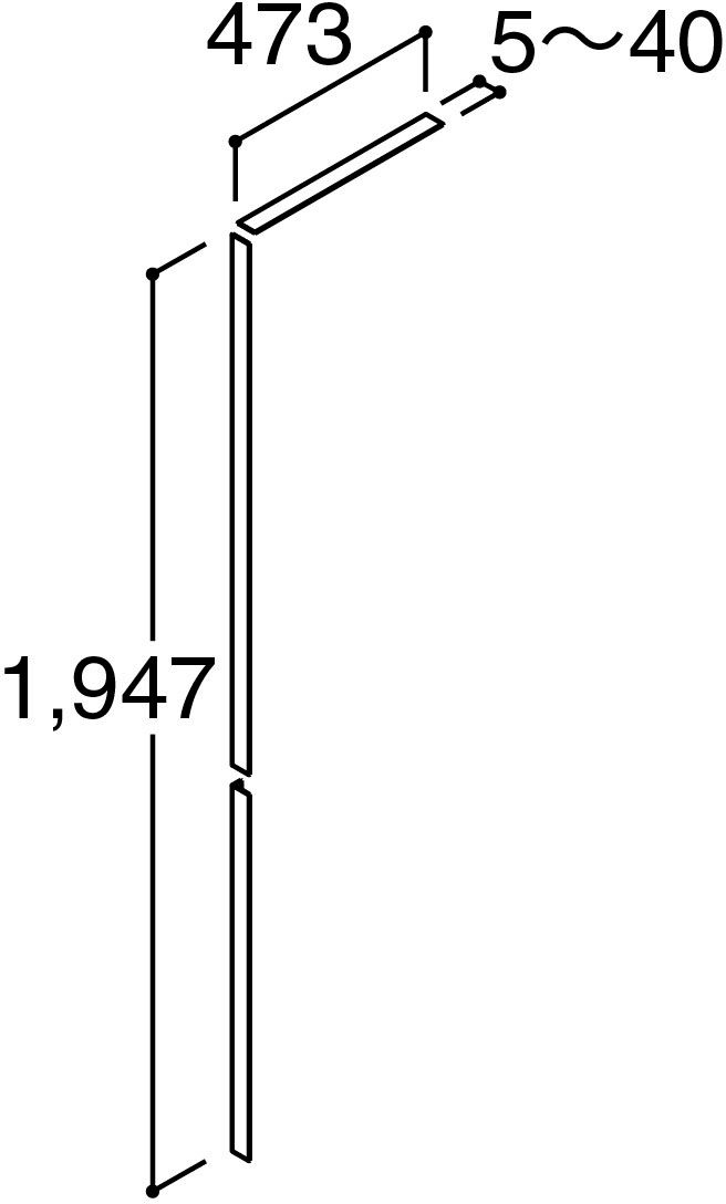 「クレヴィ」奥行560タイプ_フィラー_トールキャビネット用