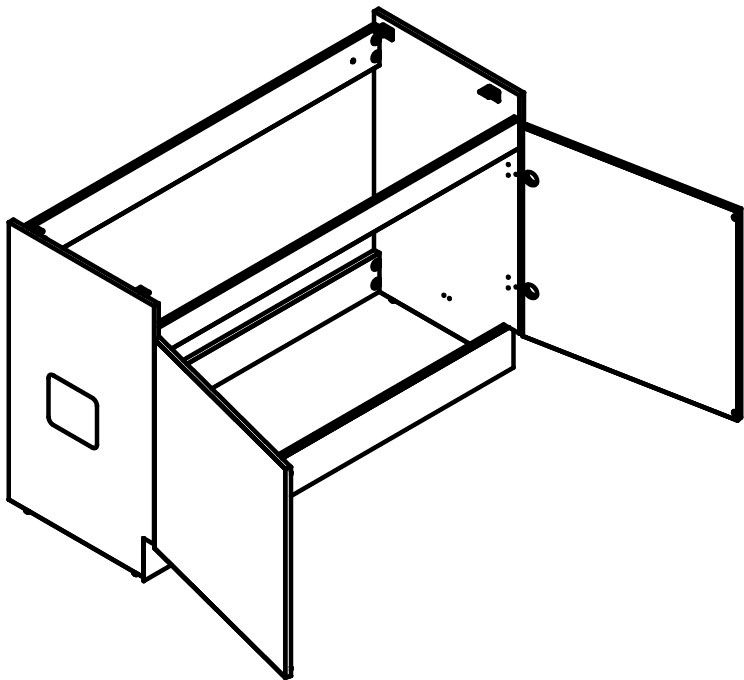 フロントパネル_両扉タイプ(側板開口付)