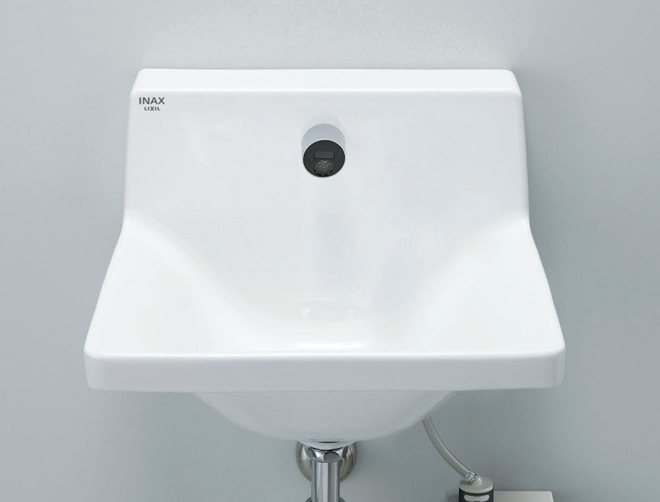 ハイバックガード洗面器_Mサイズ_自動水栓セット