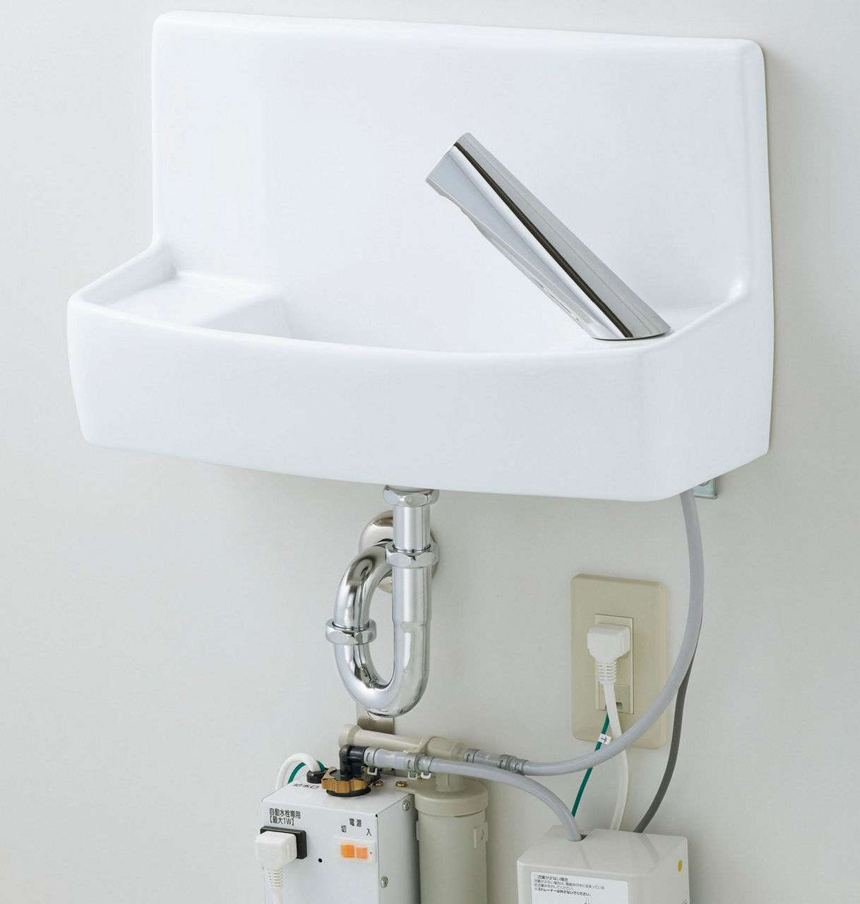 壁付手洗器(温水自動水栓・100V_整流式)