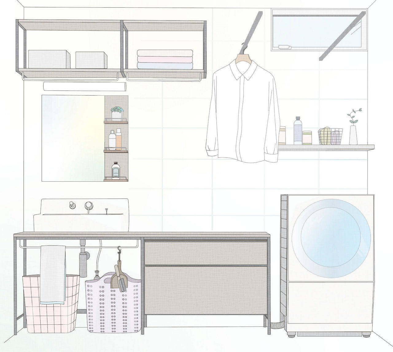 ランドリールームで洗濯家事の悩みごとをまるごと解決