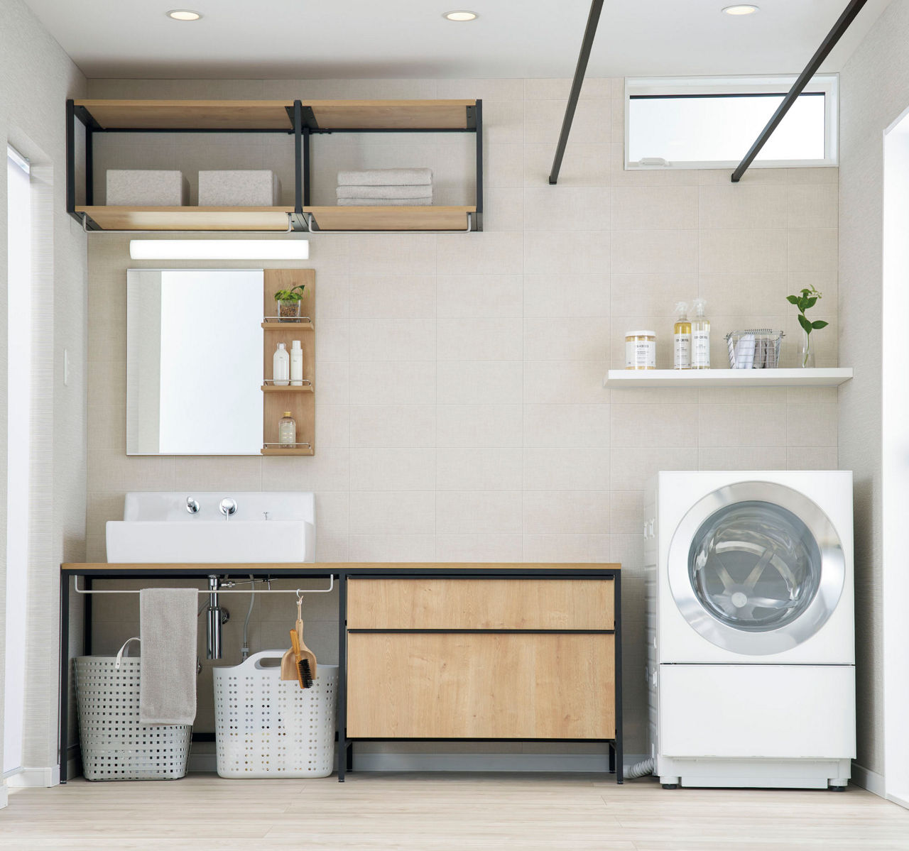 ひと部屋完結の空間と動線の工夫で家事をスムーズに
