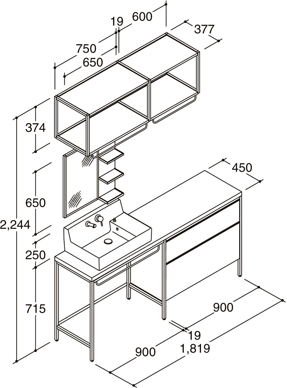PLAN_01_1.5坪(洗面器セット付)