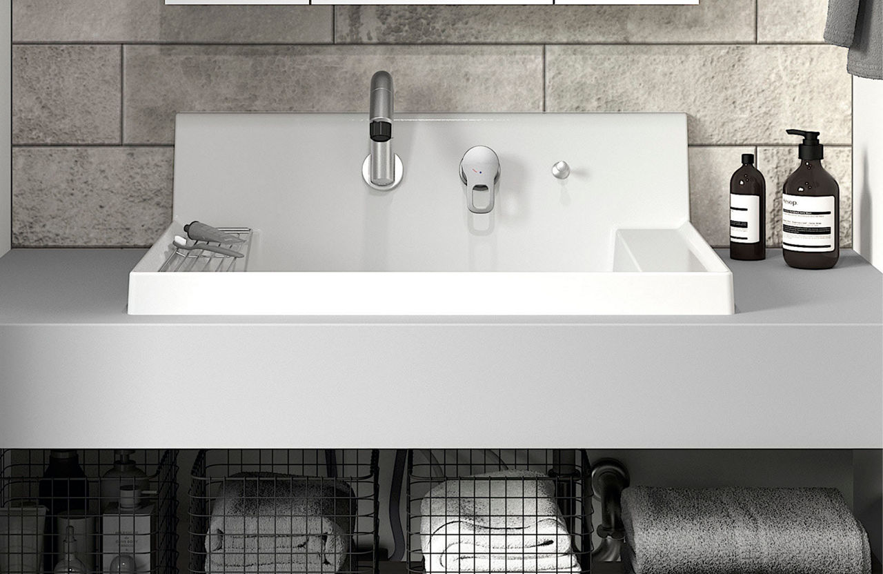 カスタム_バニティ_造作風カウンター洗面