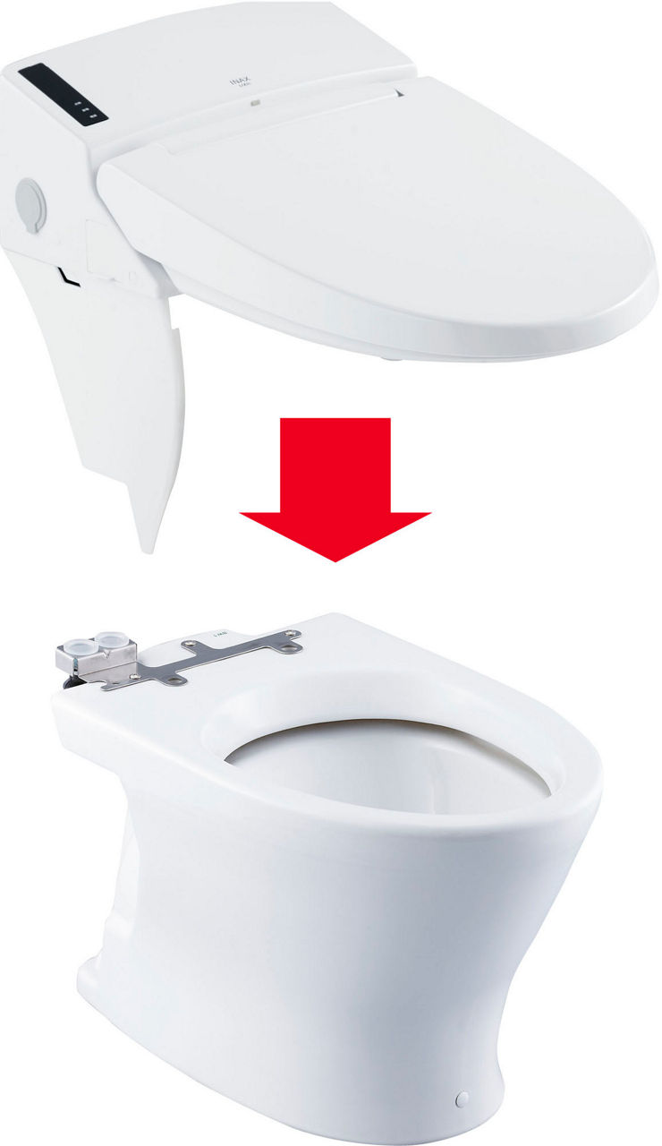 リフレッシュシャワートイレ_センサー大便器用_便器はそのまま、機能部を交換