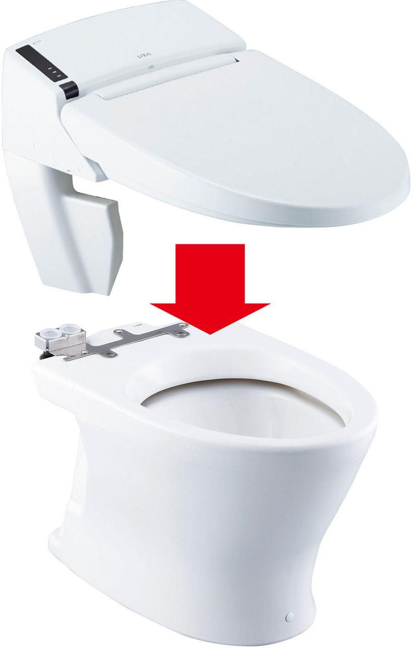 便器はそのまま、機能部を交換