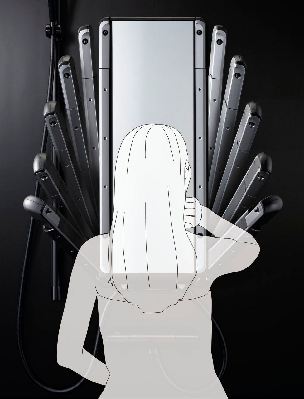 ボディハグシャワー_身体を包み込むように横に開きながら下がります
